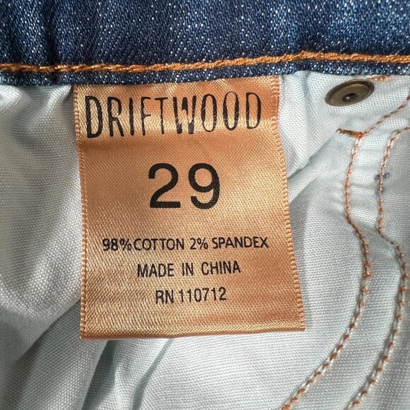 Driftwood Kelly Womens Blue Classic Fit Floral Embroidered Flare Jeans Size 29 - Picture 12 of 16